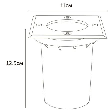Тротуарный светильник Arte Lamp PIAZZA A6015IN-1SS, 1хGU10