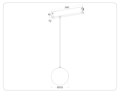 Светильник светодиодный диммируемый для шинопровода Magnetic 220V GL1442 BK/FR черный/белый матовый IP20 10W 3000K-6400K 120° D120 H1500 (Без ПДУ)