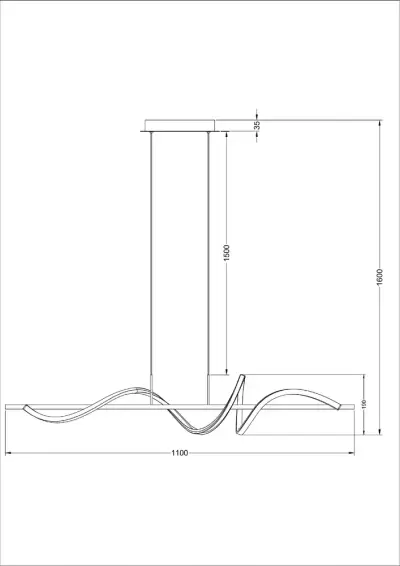 Подвесной светильник Arte Lamp TWISTED A4587SP-30BK, 1хLED