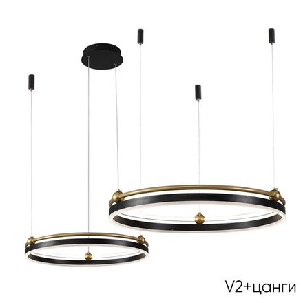Люстра Crystal Lux FERNANDO SP123W LED BLACK/GOLD 0621/302N