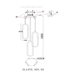 SL1579.303.03 Светильник подвесной ST-Luce Латунь/Латунь, Белый LED 3*14W 3000K