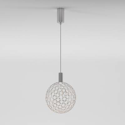 Подвесной светодиодный светильник с металлическим плафоном 90353/1 хром