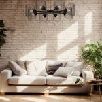 8238/8C COUNTY LN25 258 черный металл Люстра потолочная Е27 8*60W 220V TIDINA