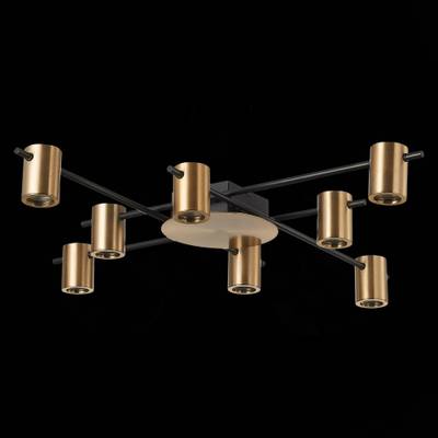 SL1207.402.08 Светильник потолочный ST-Luce Черный/Латунь GU10 8*7W