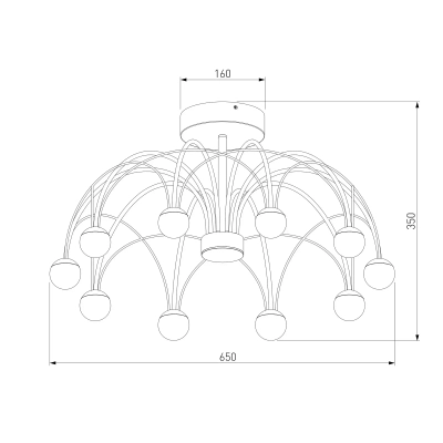 Потолочный светодиодный светильник Ragno 90035/10 LED черный, LED