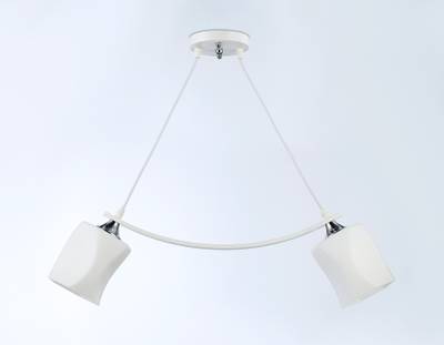Светильник подвесной TR303154/2 WH/CH/FR белый/хром/белый матовый E27/2 max 40W 640*115*410