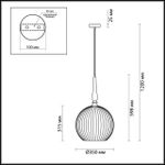 4765/1 PENDANT ODL21 491 белый/бронзовый Подвес E27 60W RUNGA