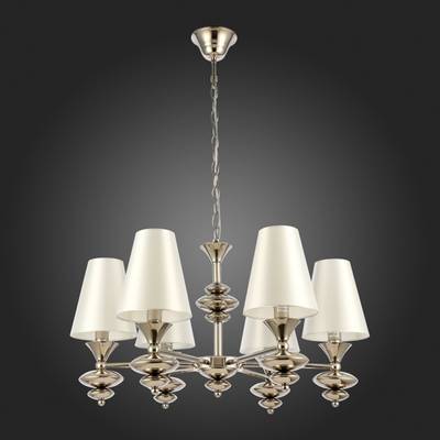 SL1137.103.06 Люстра подвесная Никель/Белый E14 6*40W