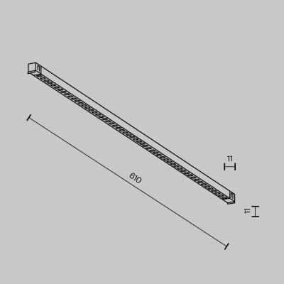 Трековый светильник Точки / Points Exility X 3000K 12Вт 40°, TR241-2-12W3K-B. TM Maytoni