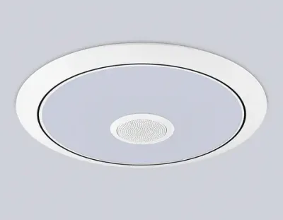 Музыкальный светодиодный светильник с подсветкой RGB FZ720 WH белый IP20 52W 3000-6500K+RGB Music 450*65 (ПДУ ИК)