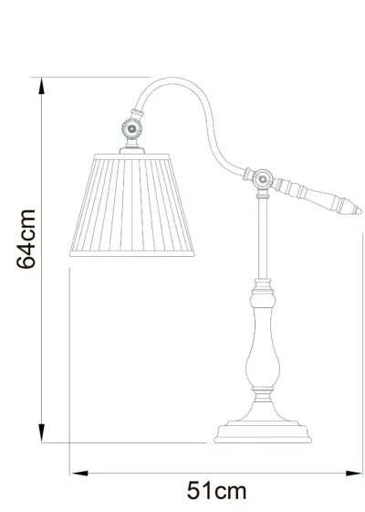 Декоративная настольная лампа Arte Lamp SEVILLE A1509LT-1PB, 1хE27