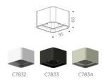 Корпус светильника накладной для насадок 70*70mm C7834 SGR серый песок 95*95*H60mm MR16 GU5.3