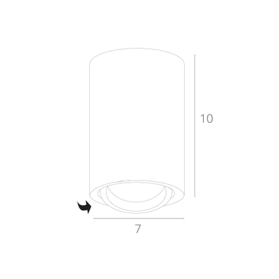 Точечный накладной светильник Arte Lamp SENTRY A1560PL-1BK, 1хGU10