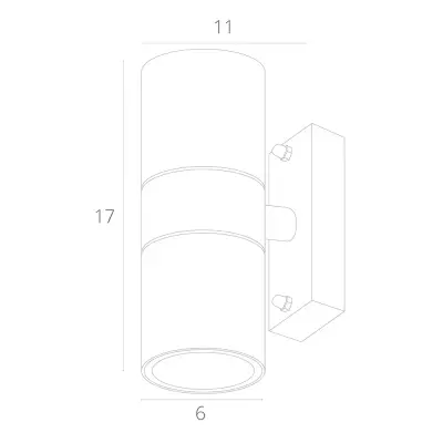 Фасадный светильник Arte Lamp MISTERO A3302AL-2BK, 2хGU10