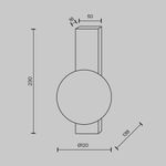 Настенный светильник (бра) Lunella G9х1 MOD470WL-01BS. TM Maytoni