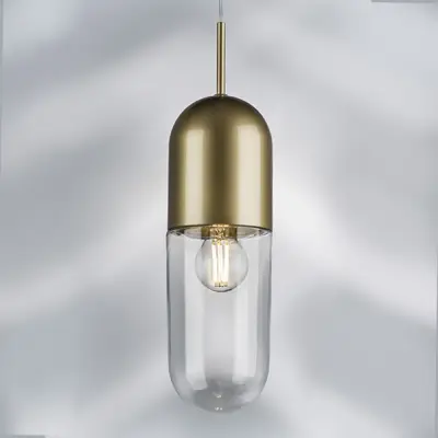 690013 Люстра RAMO 1х40W E27 ШАМПАНЬ/ПРОЗРАЧНЫЙ Lightstar