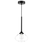 801203 Люстра VETRO 1х6W(led) G9 ЧЕРНЫЙ/ПРОЗРАЧНЫЙ