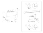Светильник светодиодный трековый GL6803 BK черный LED 6W 4200K 115*22*87