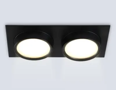 Светильник встраиваемый TN6743/2 BK черный IP44 GX53/2 210*110*57