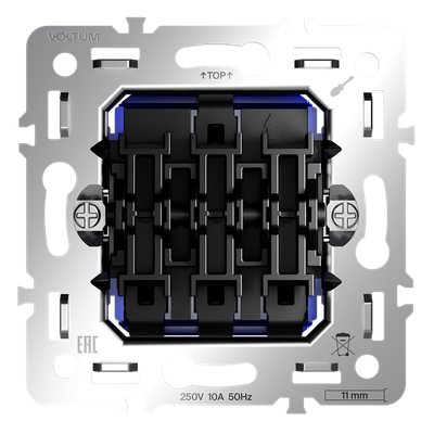 VLS0301M Механизм выключателя трехклавишного 10А, S70. (ТМ Maytoni)