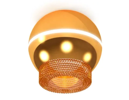Комплект накладного светильника XS1105020 PYG/CF золото желтое полированное/кофе MR16 GU5.3 LED 3W 4200K (C1105, N7195)