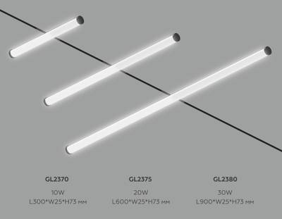 Светильник светодиодный трековый Magnetic 48V 10mm GL2380 BK черный IP20 30W 3CCT 3000-6400K 900*25*73