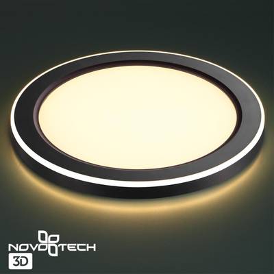 359023 SPOT NT23 299 черный Светильник встраиваемый светодиодный (три сценария работы) IP20 LED 3000К 18W+6W 100-265V 1680Лм SPAN