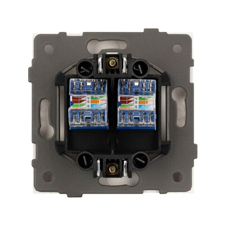Механизм компьютерной розетки двойной SCT-TENDO-MPC2-SFPL-GD (RJ-45, CAT6) (Arlight, -)