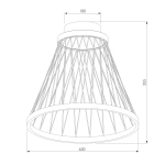 Потолочный светодиодный светильник 40018/1 LED коричневый, LED
