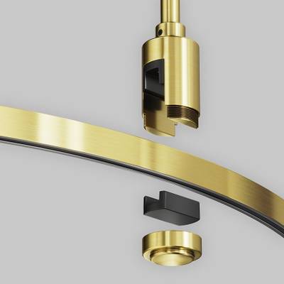 Шинопровод круглый из полукругов 1800мм Flarity латунь TRX154-2SR-D1800-BS. TM Maytoni