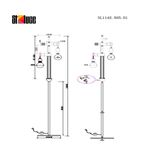 SL1142.505.01 Торшер Белый, Светлое дерево E27 2*60W