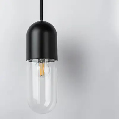 690517 Бра RAMO 1х40W E27 ЧЕРНЫЙ МАТОВЫЙ/ПРОЗРАЧНЫЙ Lightstar