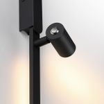 7155/150S HIGHTECH ODL26 Прямой элемент для инсталяции  черный/cиликон/металл IP20 LED 24W(21W+3W) 600Лм 3000K 120° 24V FINO