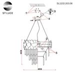 SL1232.203.06 Светильник подвесной ST-Luce Золотистый/Прозрачный, Золотистый E14 6*60W