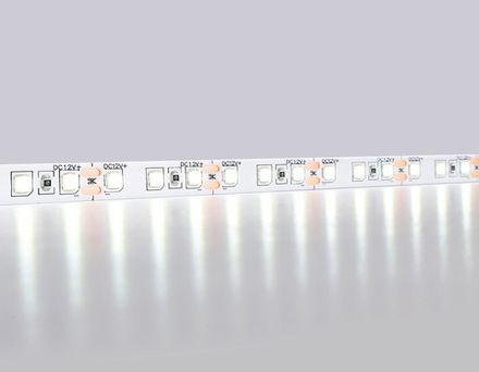 Светодиодная лента GS1103 2835 120Led/ 9.6W m/ 12V IP20 6500K/ 5000*8*1.2mm/ кратность резки 25mm (2 конт.)