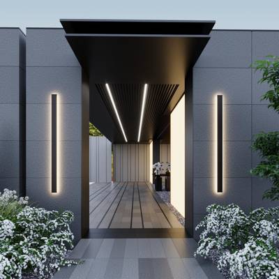 4379/29WL HIGHTECH ODL23 389, 717 черный/металл Настенный светильник IP54 LED 29W 950Лм 3000K 120° FIBI