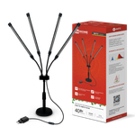 Светильник светодиодный настольный СНО-Т2-ФИТО 4С40 40Вт 4 плафона на основании пульт на шнуре черн. IN HOME 4690612053561