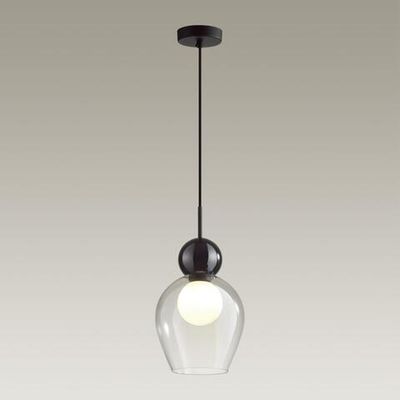 5023/1 MODERN ODL23 337 черный/прозрачный/белый матовый металл/стекло Подвес G9 LED 5W BLACKY