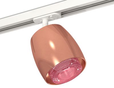 Комплект трекового светильника с композитным хрусталем XT1144010 PPG/PI/SWH золото розовое полированное/розовый/белый песок MR16 GU5.3 (A2536, C1144, N7193)