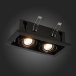 ST250.448.02 Св-к встр. Черный GU10 2*50W  L245xW126xH70 220V Без ламп