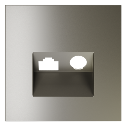 VLS002704 Накладка для розетки TV+RJ45 кат. 6, S70 (шелк). (ТМ Maytoni)