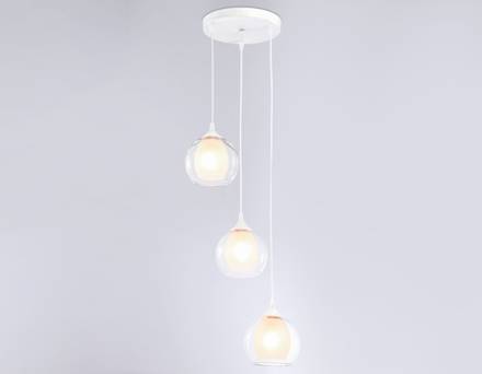 Подвесной светильник TR3540/3 WH/CL/FR белый/прозрачный/белый матовый E27*3 max 40W D281*800