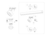 Светильник светодиодный трековый GL6861 WH белый LED 10W 4200K D75*80