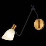 SLE205401-01 Бра Черный, Латунь/Белый E14 1*60W