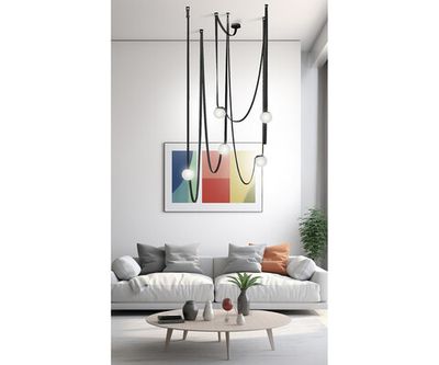 Комплект ременной трековой системы Сатори черный w80*60 h150 Led 5*6W (4000K)