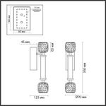 5427/13WL L-VISION ODL_EX24 131 черный хром/белый/дымчатый/коньячный/металл/стекло/акрил Бра LED 13W 3000K KLIFF