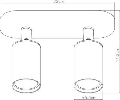 Спот Arte Lamp AQUARIUS A3226PL-2BK, 2хGU10