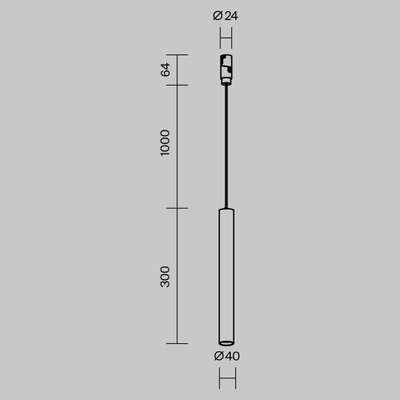 Трековый подвесной светильник Скольжение / Skim 3000К 5Вт 36°, TR210-1-5W3K-M-B. TM Maytoni