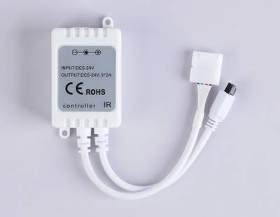 Контроллер для светодиодных лент RGB с инфракрасным пультом 6A 12V 72W/ 24V 144W GS11201 (CR2025)