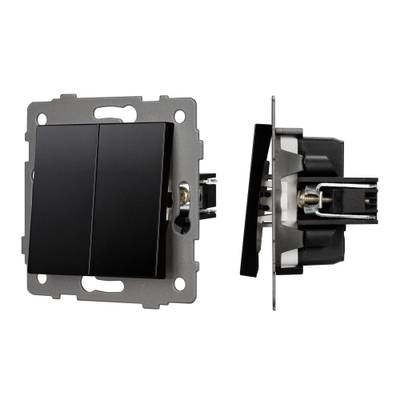 Механизм выключателя двухклавишный проходной SWT-MKP2-PL-BK-V (250V, 10A) (Arlight, -)